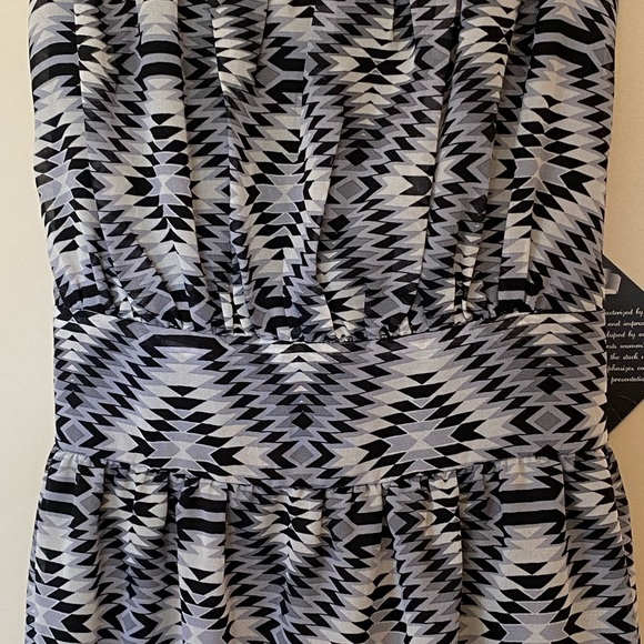 BEBOP spaghetti strap grey black chiffon dress med - Picture 6 of 9